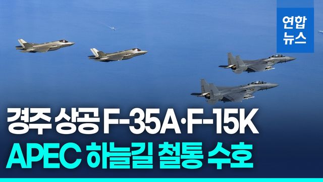 [영상] "APEC 하늘길 지킨다"…경주서 F-35A·F-15K 초계비행 - 2