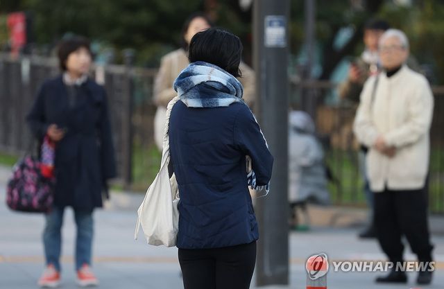 목도리 필요한 날씨