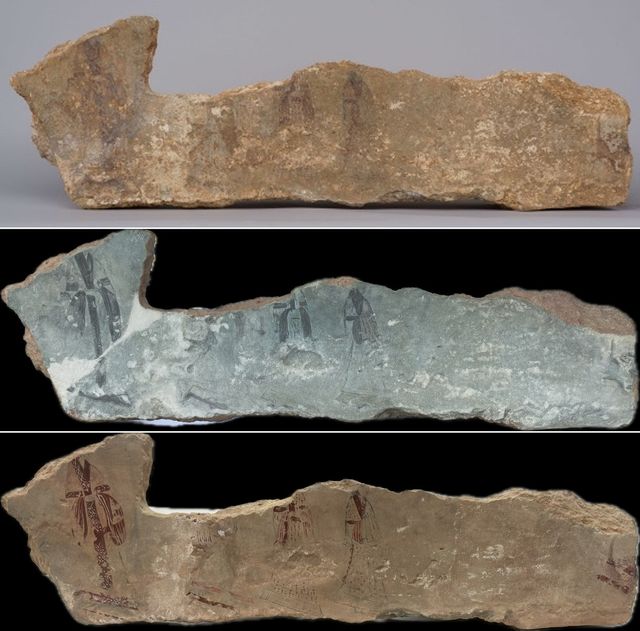 고구려 개마총 고분 벽화 조각