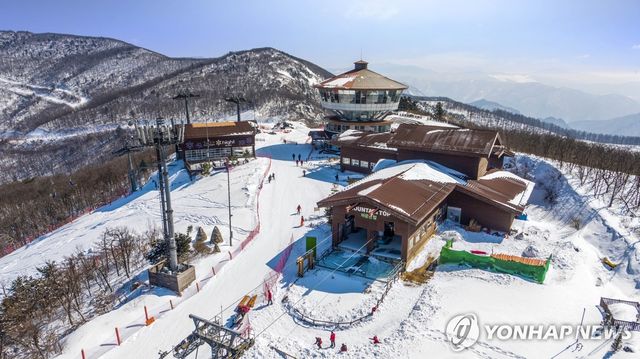 하이원리조트 스키장 마운틴탑 전경