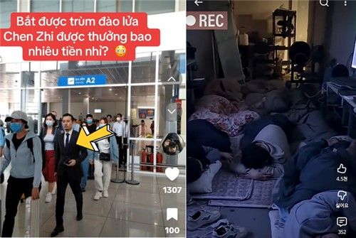 공항에서 천즈 프린스그룹 회장이 입국하는 장면이라며 온라인에 퍼진 인공지능(AI) 생성 영상(왼쪽), 캄보디아 범죄단지 실태를 재구성한 AI 영상. 두 영상 모두 여러 플랫폼으로 퍼지면서 실제 영상으로 오인되고 있다. [틱톡, 유튜브 갈무리]