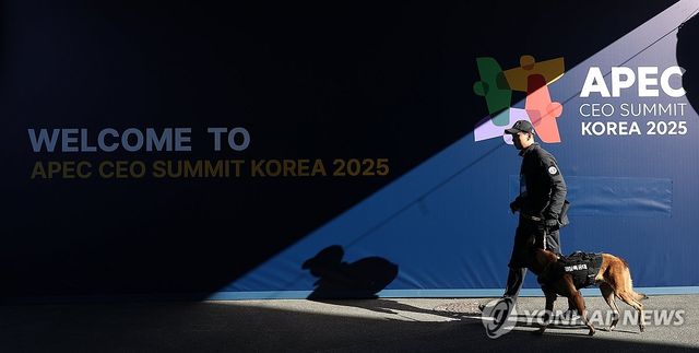 APEC CEO 서밋 개막 앞두고 안전점검하는 경찰특공대