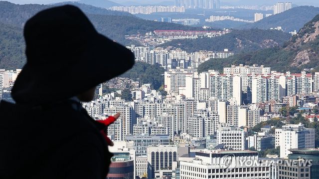 서울 남산에서 본 아파트