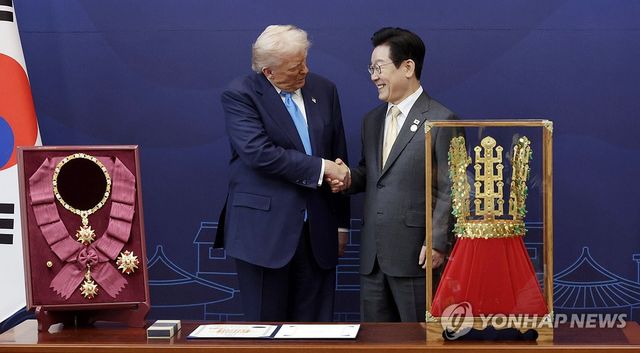 경주에서 만난 한미 정상