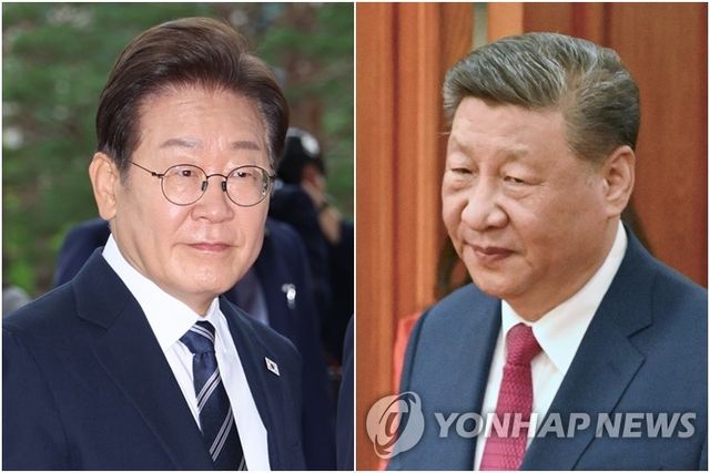 이재명 대통령(왼쪽)과 시진핑 중국 국가주석