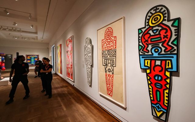 전시장 내부 키스 해링의 작품[사진/임헌정 기자]