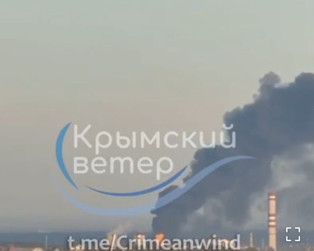 우크라이나 드론 공격받은 크림반도 석유 저장소 