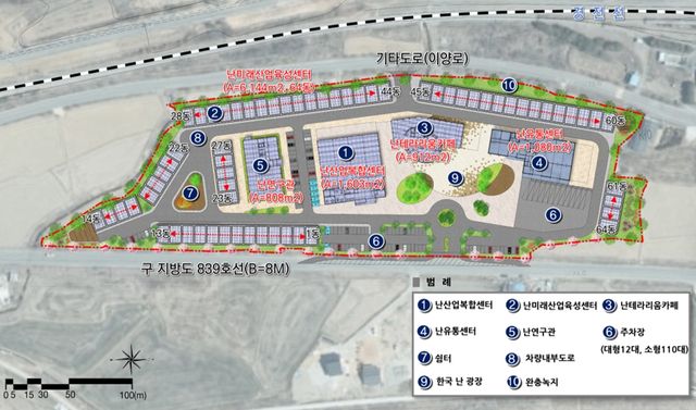 화순군 한국난 산업화단지 기본계획도