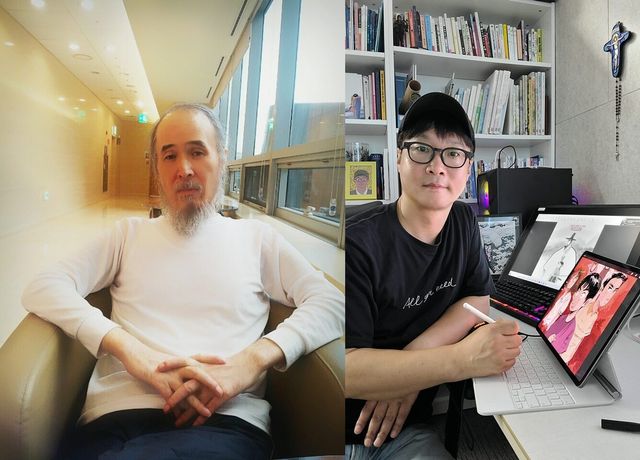 김세영(좌) 작가와 남정훈(우) 작가