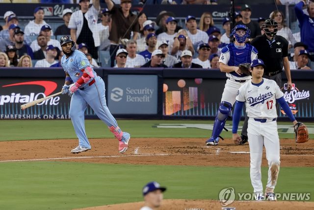 오타니를 상대로 역전 결승 홈런을 때린 토론토 블라디미르 게레로 주니어