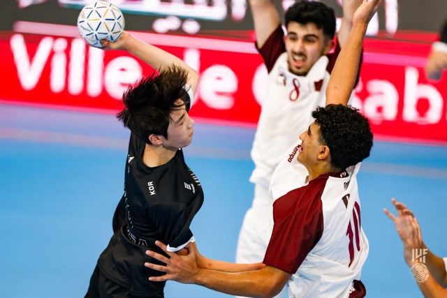 한국과 카타르의 경기 모습. 