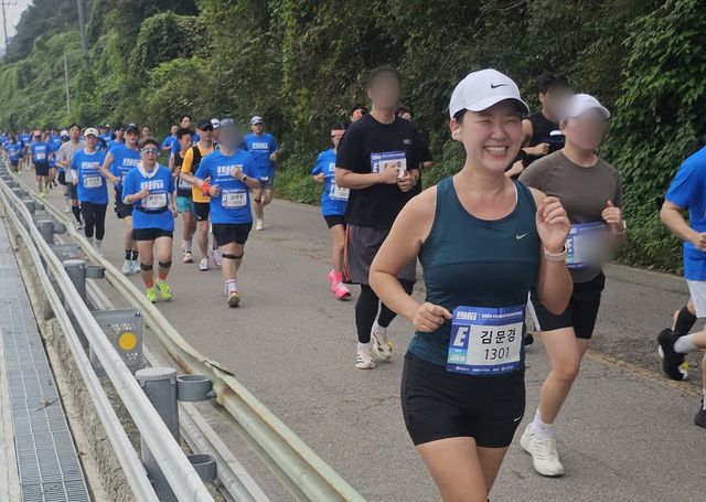 항암 치료 중 마라톤에 도전한 김문경(41)씨
