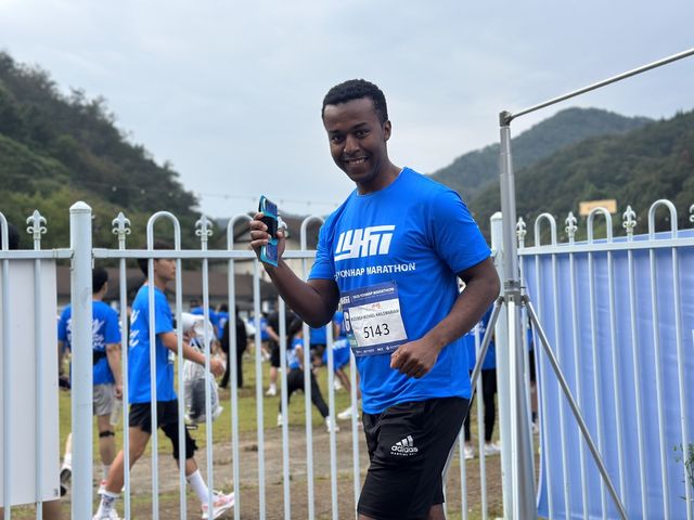 '2025 춘천연합마라톤'에 참가한 에티오피아 국적 마이클(26)씨