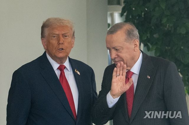 에르도안 튀르키예 대통령과 트럼프 미국 대통령