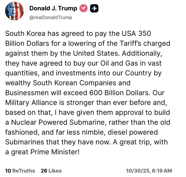 정상회담 설명하며 대통령 대신 '총리'로 잘못 표기한 도널드 트럼프 대통령 SNS