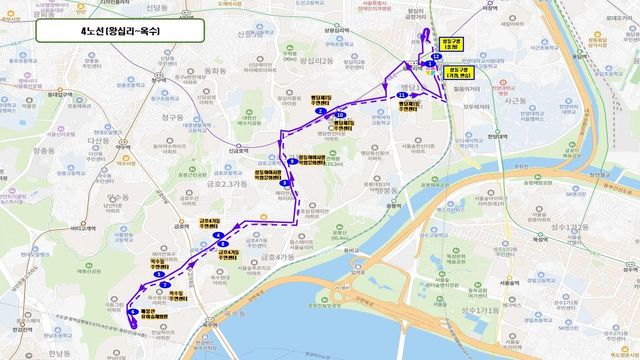 성공버스 4노선 노선도