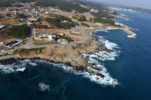 새해 한반도서 가장 먼저 해가 뜨는 간절곶 전경