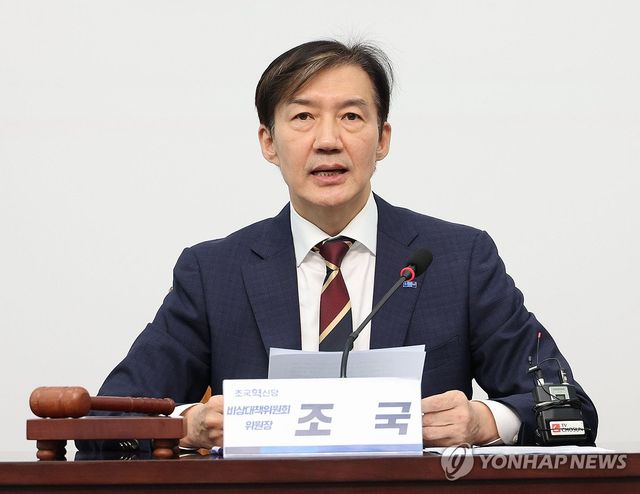 조국 위원장, 비상대책위원회 발언