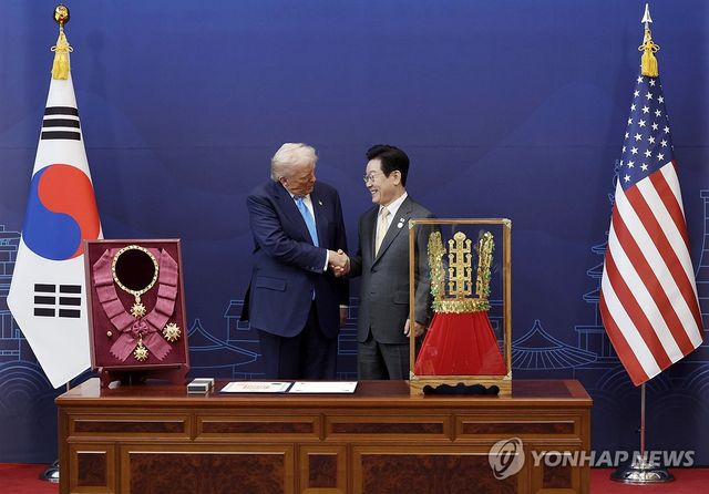 경주에서 만난 한미 정상