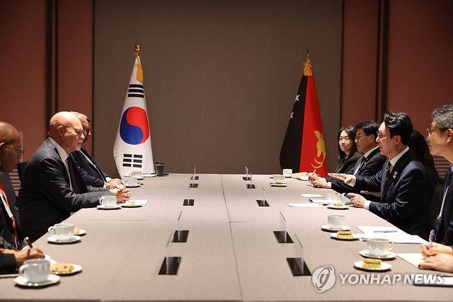 김민석 국무총리, 파푸아뉴기니 부총리 면담