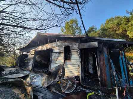 부여 단독주택 화재 현장