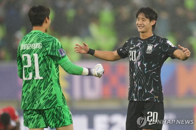 4일 치러진 파나마전 승리를 기뻐하는 한국 선수들