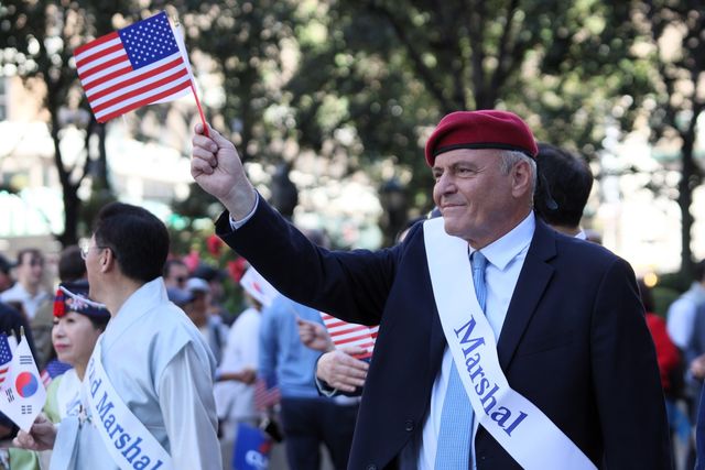 뉴욕 코리안 퍼레이드 참가한 슬리워 뉴욕시장 후보