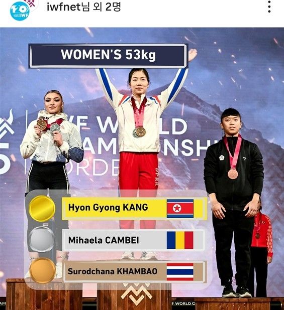 2025 세계역도선수권 여자 53㎏금 메달리스트