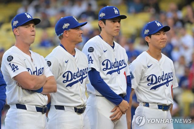 다저스 김혜성(맨 오른쪽)