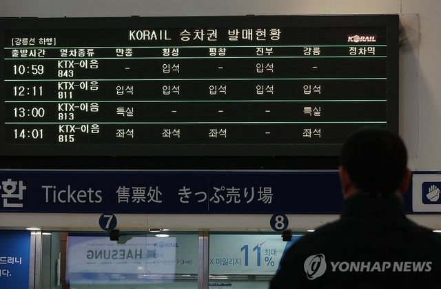 코레일 명절 승차권 발매현황