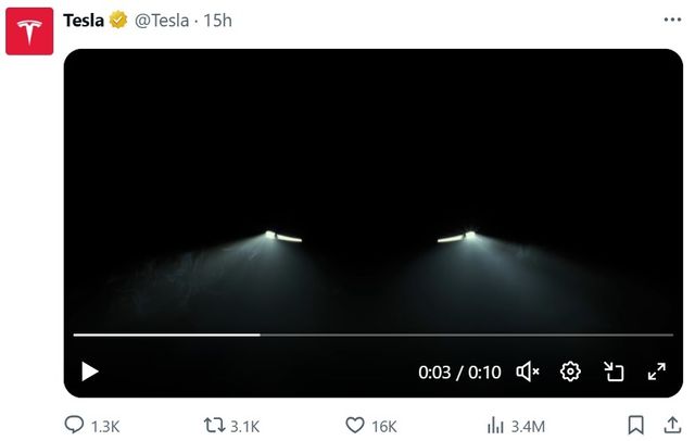 테슬라 엑스 계정에 게시된 영상