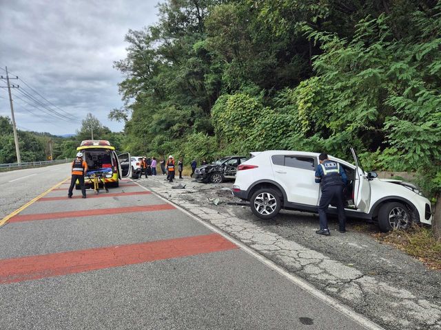 횡성 차대차 교통사고 현장