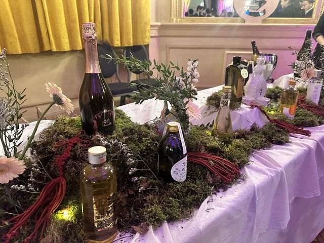 주벨기에 대사관 국경일 행사장에 마련된 전통주 코너