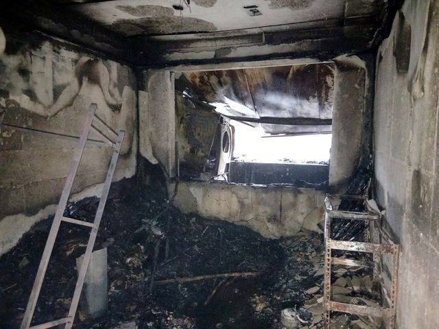 불이 난 다가구주택 내부