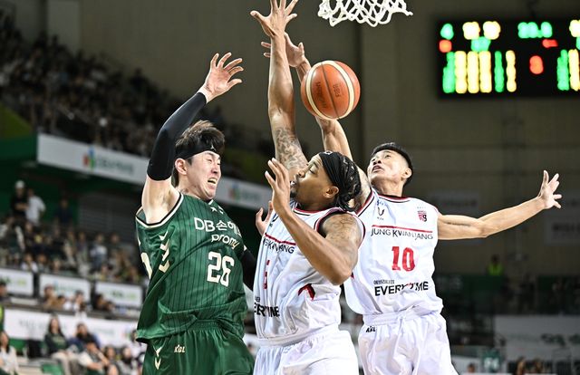 원주 DB와 안양 정관장의 2025-2026 LG전자 프로농구 정규리그 경기