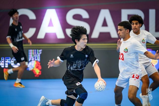 한국과 모로코의 경기 모습.