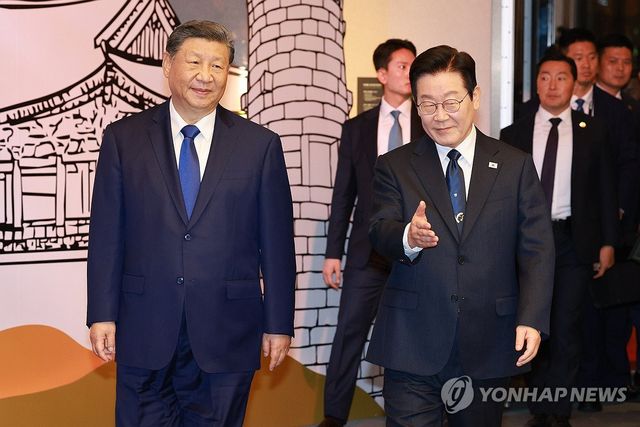 만찬 참석하는 한중정상