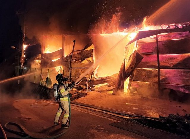 양주 백석읍 공장서 불