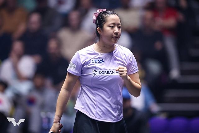 WTT 챔피언스 몽펠리에 경기에 나선 신유빈
