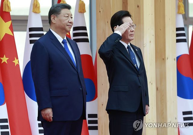 거수경례하는 이재명 대통령