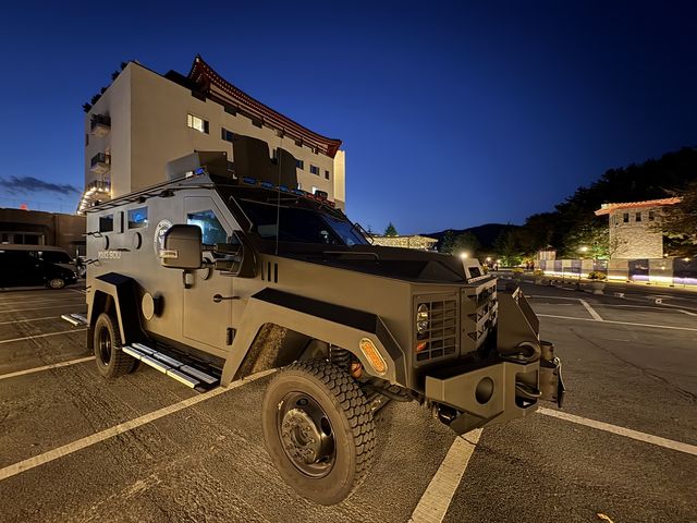 경비 여전한 경주 코오롱 호텔