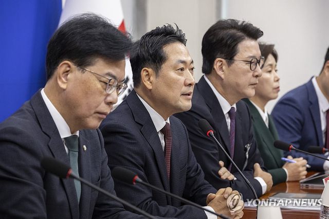 한미 관세협상 관련 발언하는 장동혁 의원