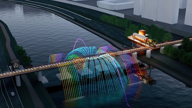 경춘철교 전망대 야간 경관 조감도