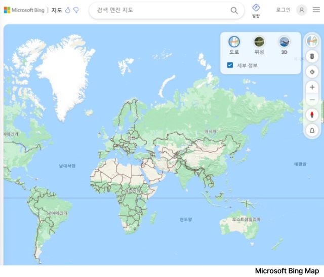 마이크로소프트 검색 엔진 '빙'(Bing) 맵