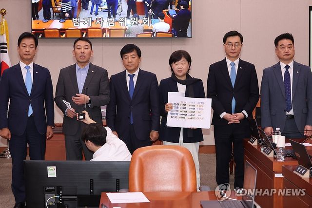 '항소 포기' 공세 반박하는 민주당 법사위원들