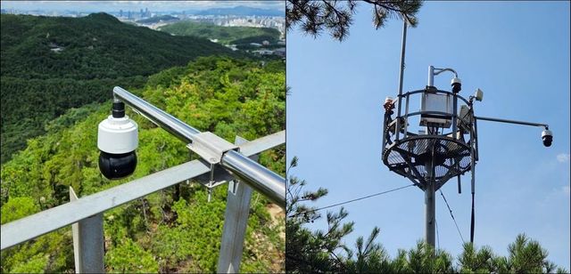 관악산 장군봉과 모자봉에 설치된 CCTV