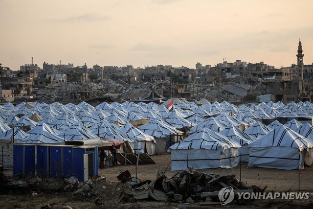 가자지구의 난민수용 텐트