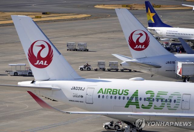 일본 도쿄 하네다공항 항공기