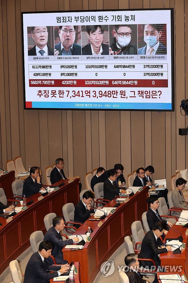 대장동 사건 항소 포기 관련 질의 받는 정성호 장관