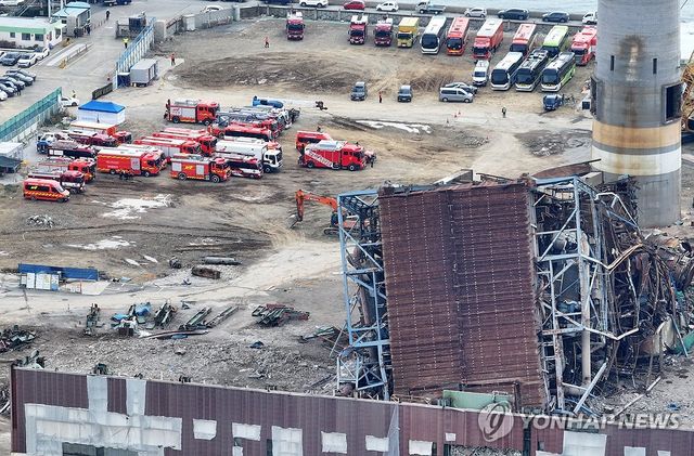 울산화력 남은 매몰자 2명 구조 총력
